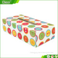 Professional OEM factory customized High Quality Clear Plastic PP tissue box with Leopard Grain and logo printing